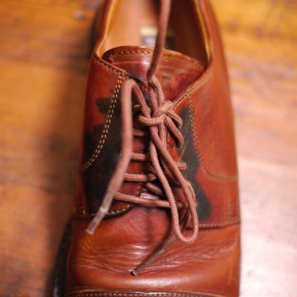 JOHNSTON & MURPHY Made in Italy Brown Leather Cap Toe Dress Shoes 9 42.5 main image 8